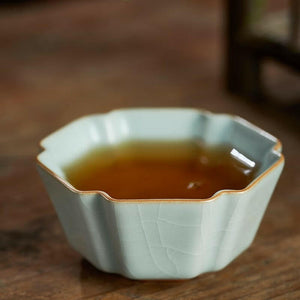 豐子汝窯茶杯方正對杯組