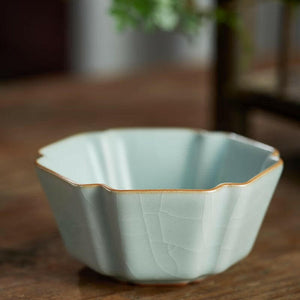 豐子汝窯茶杯方正對杯組