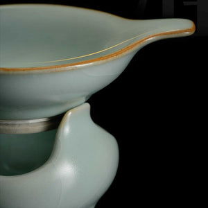 豐子汝窯茶漏過濾網-錦花款.