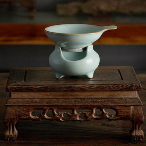 豐子汝窯茶漏過濾網-錦花款.