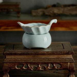 豐子汝窯茶漏過濾網-茗葉款.