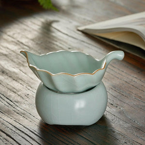 豐子汝窯茶漏過濾網-茗葉款.