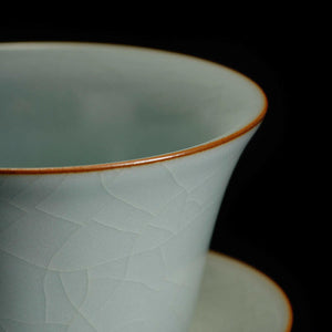 豐子汝窯蓋碗-天青禪定150cc.