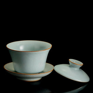 豐子汝窯蓋碗-天青禪定150cc.