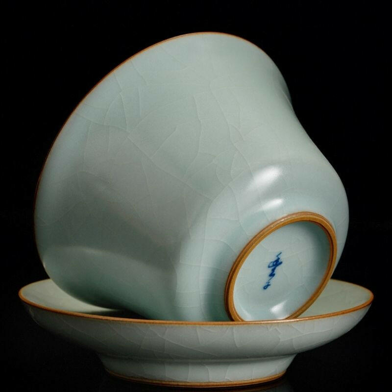 豐子汝窯蓋碗-天青禪定150cc.