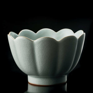 豐子汝窯茶碗蓮花式溫碗.