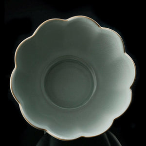 豐子汝窯茶碗蓮花式溫碗.