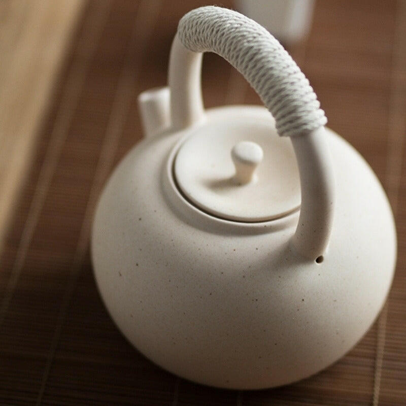 白泥陶瓷提梁燒水壺800cc
