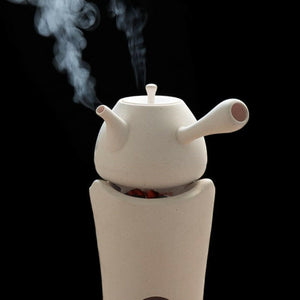 日式白泥側把砂銚煮茶壺功夫茶具.