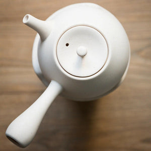 日式白泥側把砂銚煮茶壺功夫茶具.