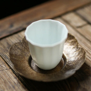 手工青銅杯墊茶托