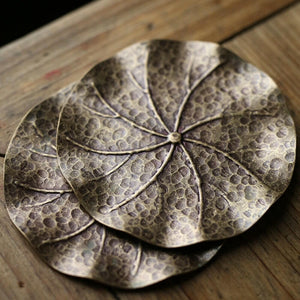 手工杯墊杯托6客套組-葉子款