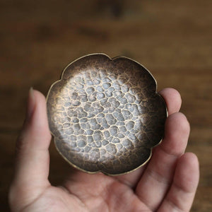 手工青銅杯墊葵花款