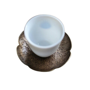手工青銅杯墊杯托葵花款