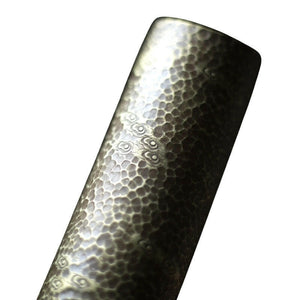 純手工祥雲黃銅錘目紋茶則組.