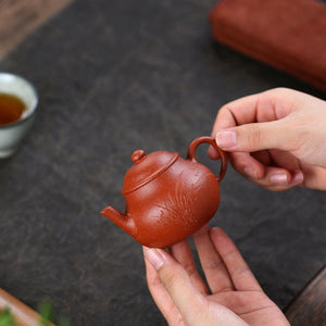 紅降坡泥小品潘壺120cc.