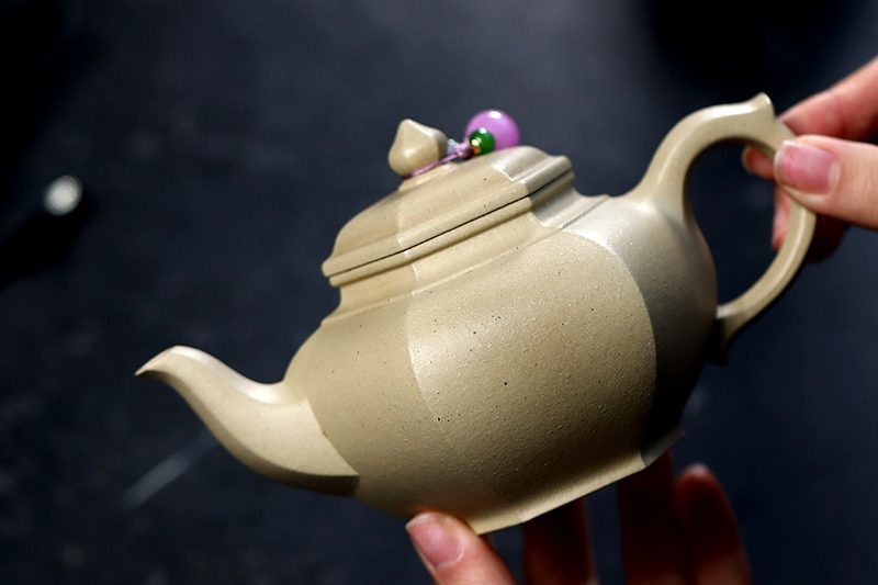 宜興紫砂六方笑櫻壺