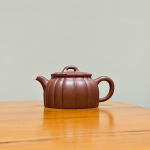 宜興紫砂壺紫泥筋紋錦雲壺160CC