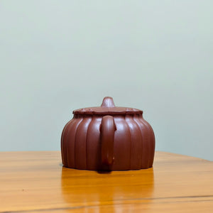 宜興紫砂壺紫泥筋紋錦雲壺160CC