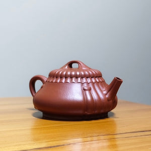 宜興紫砂壺朱泥筋紋石瓢壺170CC
