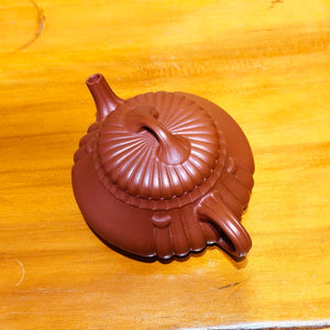 宜興紫砂壺朱泥筋紋石瓢壺170CC