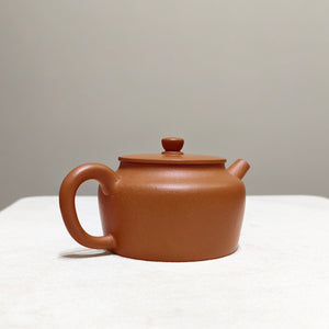 宜興紫砂壺朱泥小品肉餅壺100cc