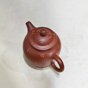 宜興紫砂早期小品朱泥舖砂古春壺80cc 
