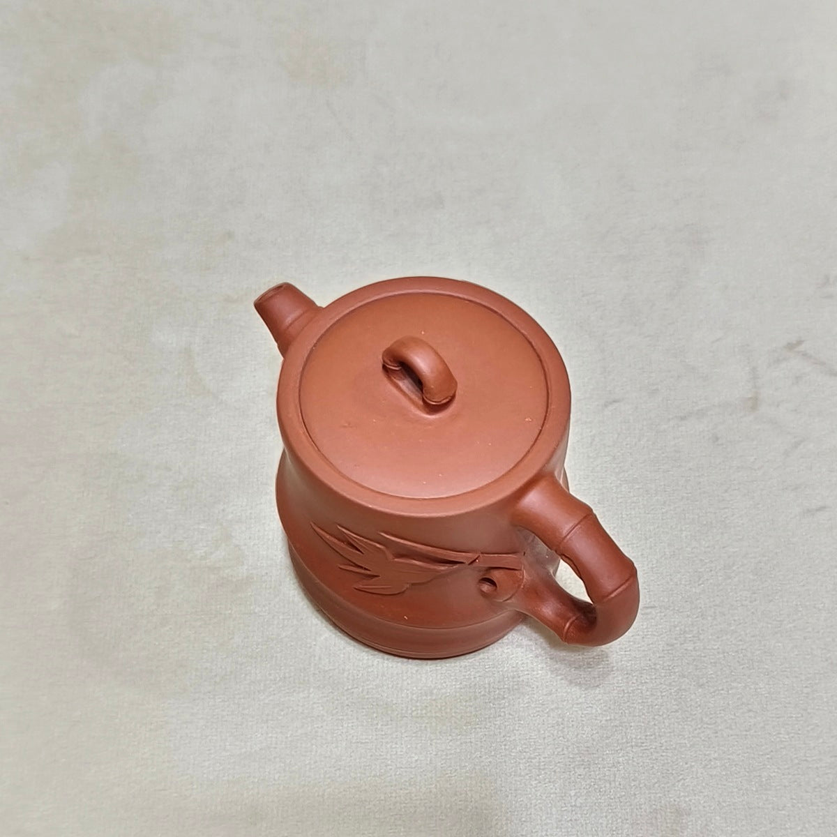 宜興紫砂壺早期清水泥小品竹節壺90cc