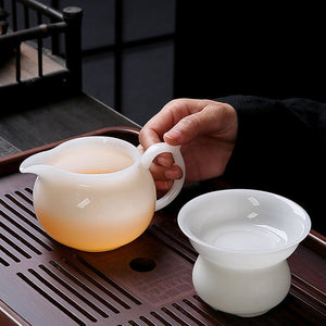 冰種玉瓷茶漏濾網-全瓷網孔
