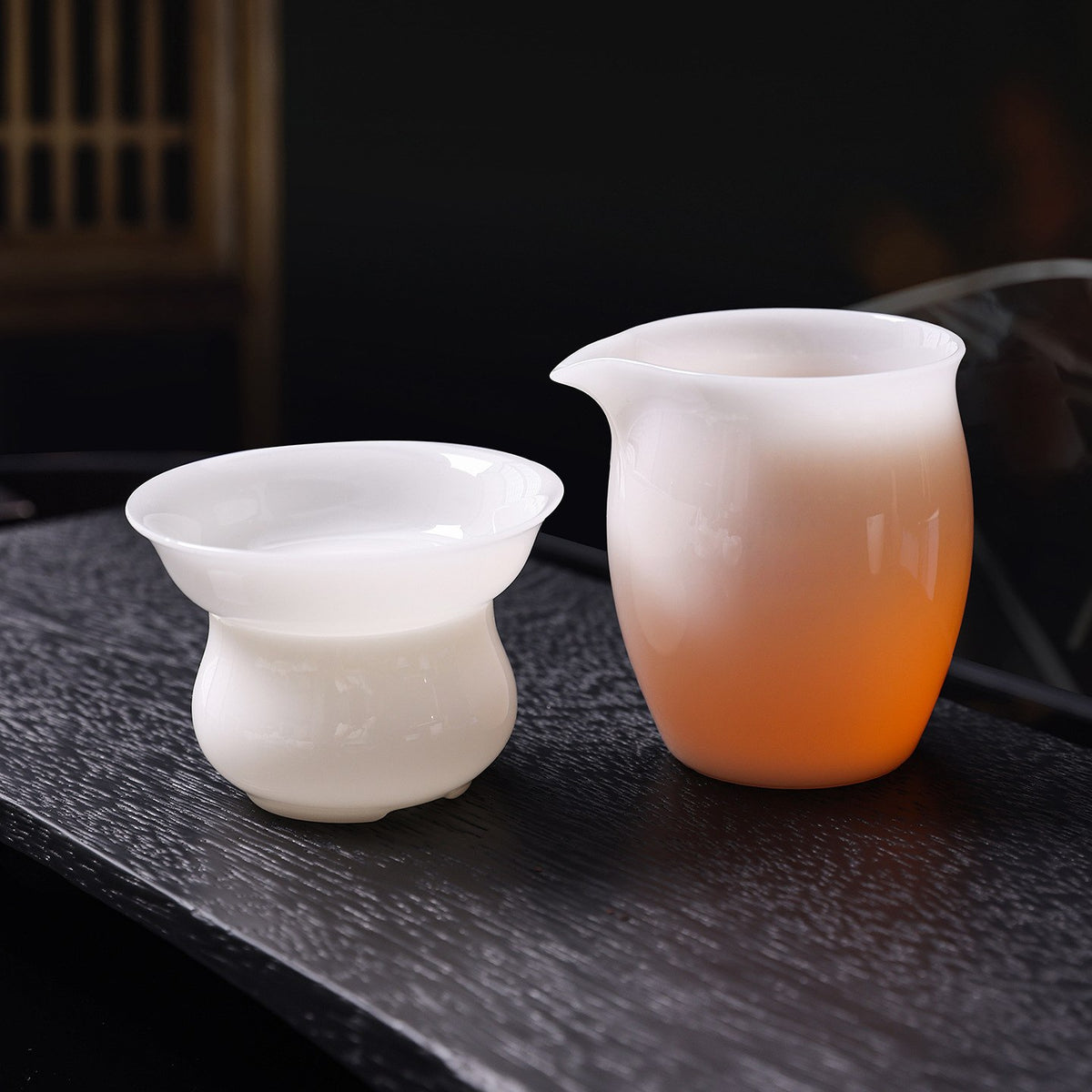 冰種玉瓷茶漏濾網-全瓷網孔