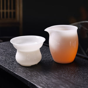 冰種玉瓷茶漏濾網-全瓷網孔