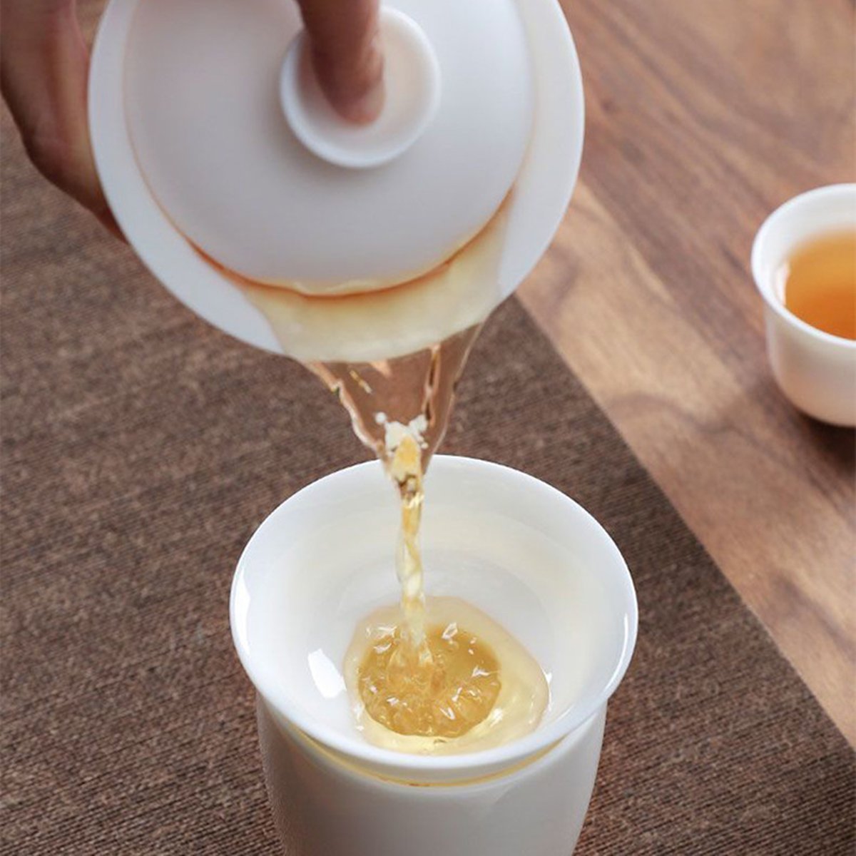 羊脂玉瓷茶漏濾網-全瓷網孔