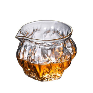 錘目紋玻璃茶海公道杯-核桃款式容量250cc