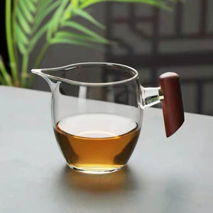 木把玻璃茶海公道杯 高款