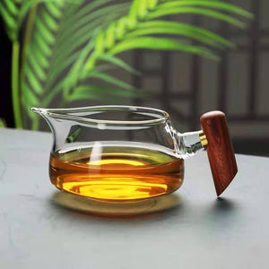 木把玻璃茶海公道杯 低款