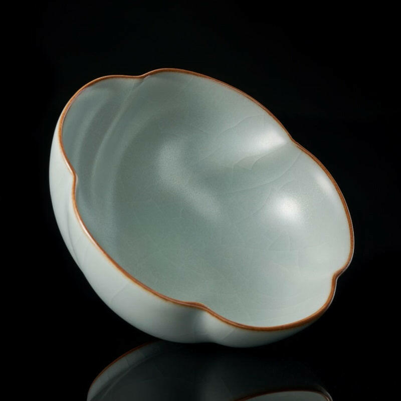 台灣豐子汝窯茶具林德豐汝窯茶杯-大梅花杯80cc – 嵐雲茶業