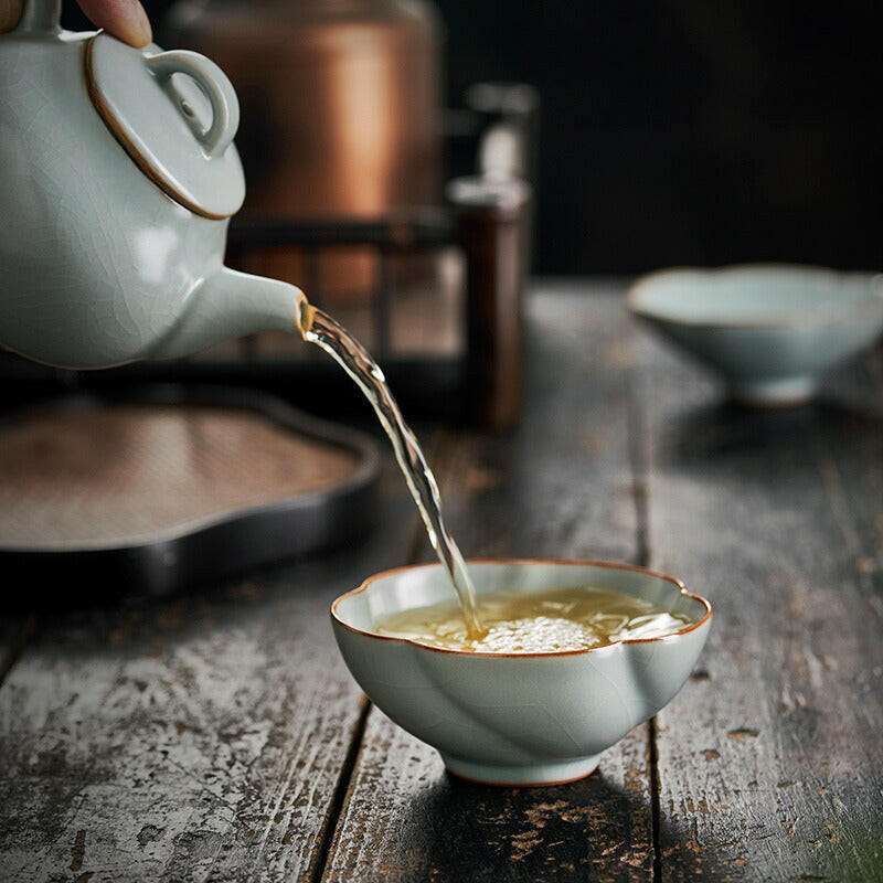 汝窯茶杯台灣豐子大梅花杯80cc