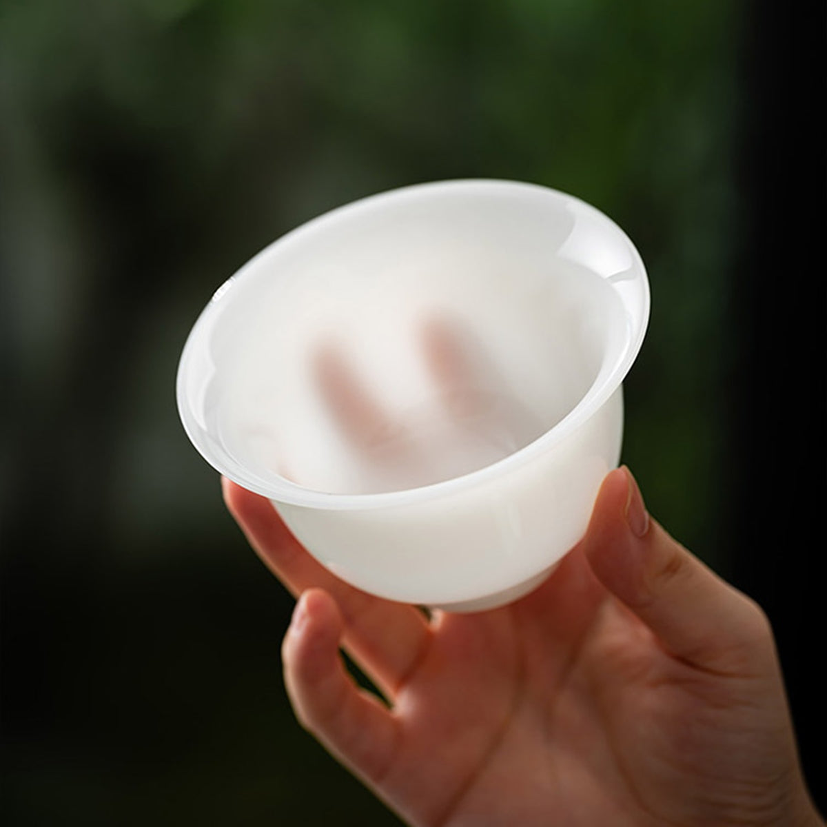 冰種玉瓷蓋碗多款式晶瑩剔透的質感