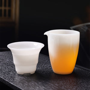 羊脂玉冰種玉瓷茶海-直覺230cc