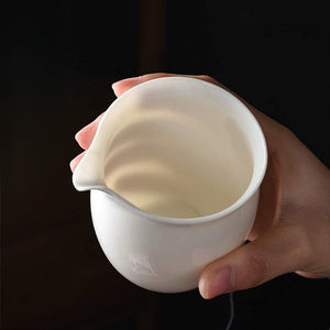 羊脂玉公道杯陶瓷茶海-圓滿