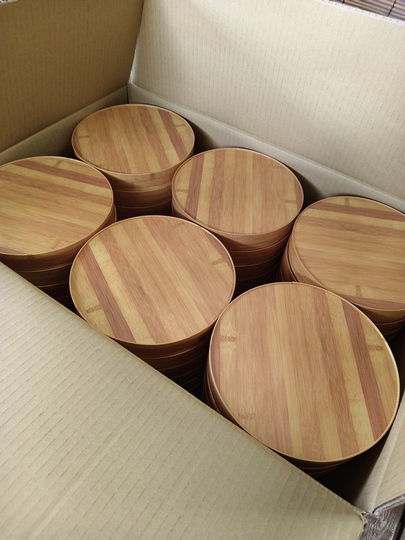 普洱茶紙盒圓紙盒茶餅收藏盒禮盒-竹紋色