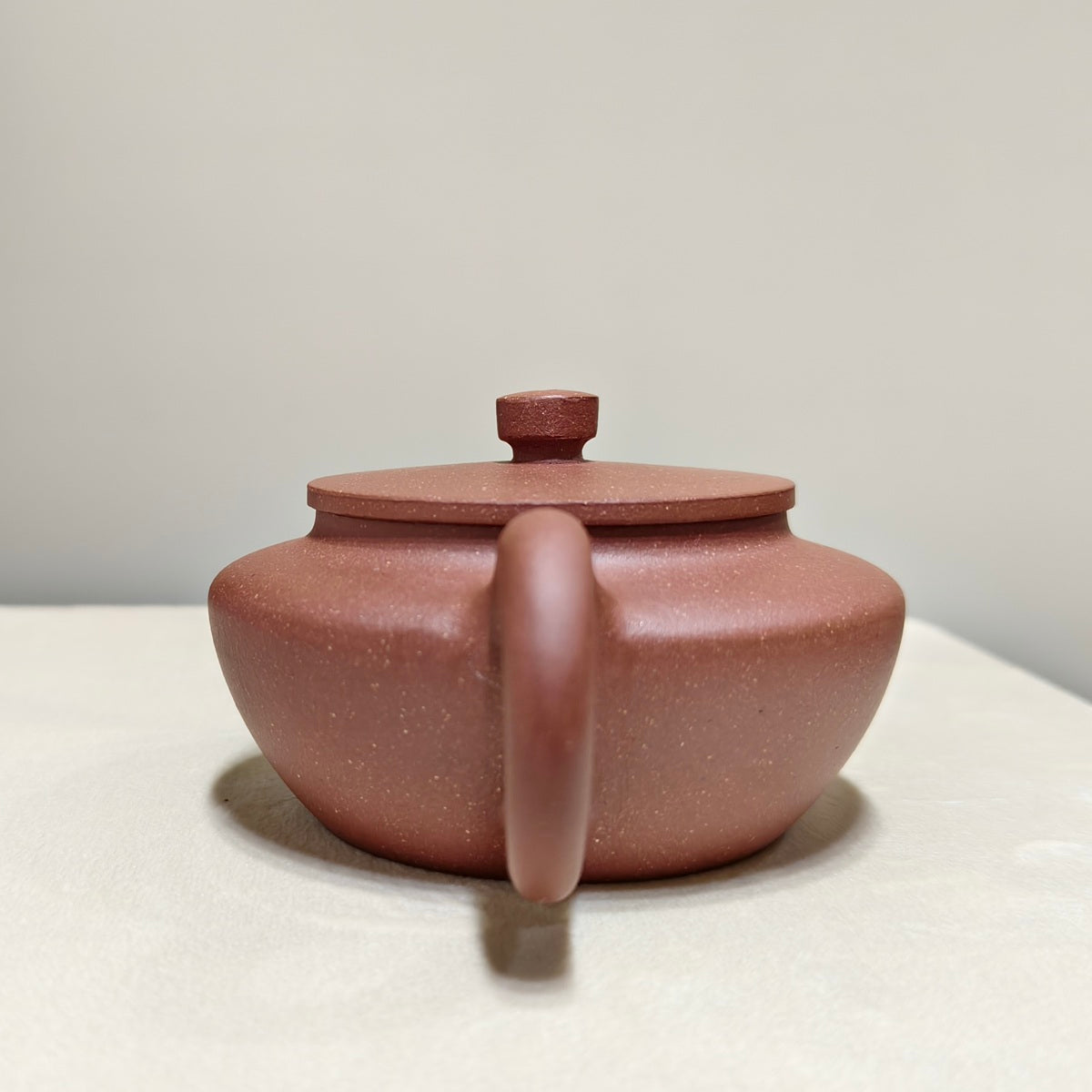 宜興紫砂壺紫泥桑扁壺150cc