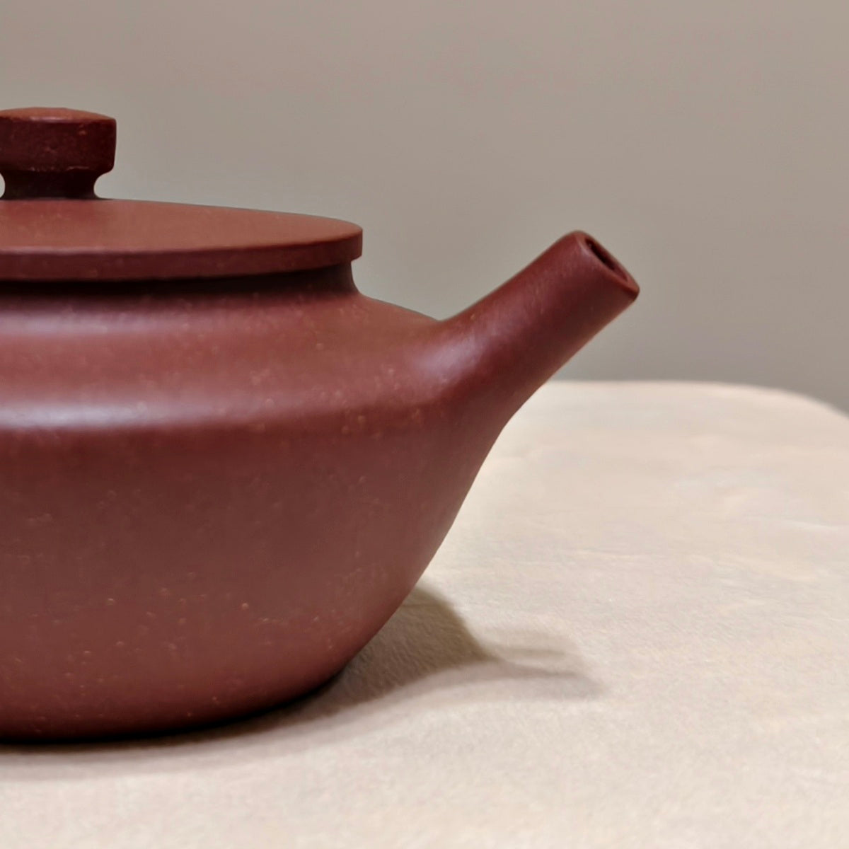 宜興紫砂壺紫泥桑扁壺150cc
