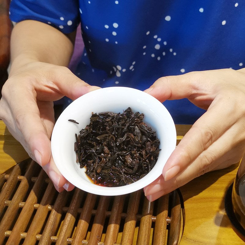 可以興班章大樹熟茶葉底