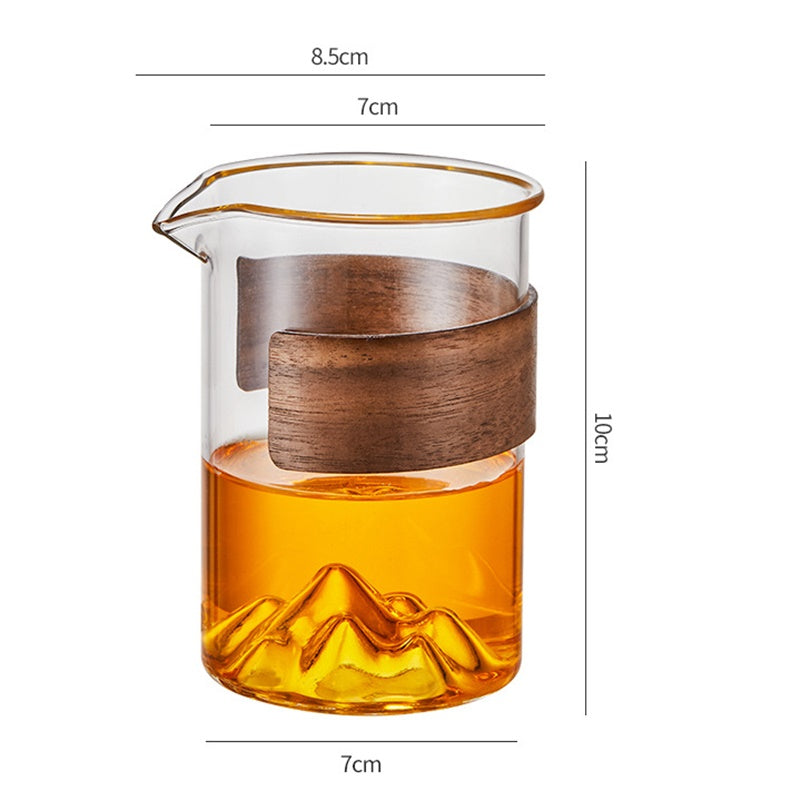 木環手握觀山玻璃茶海公道杯-300cc