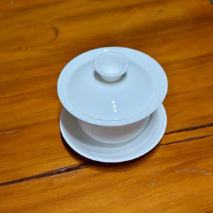 羊脂玉瓷蓋碗-150cc可懸停