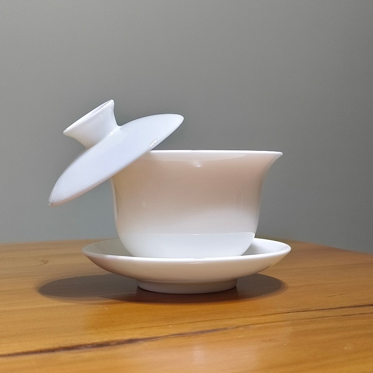 羊脂玉瓷蓋碗-150cc可懸停