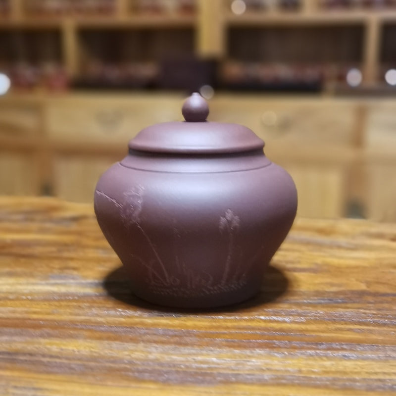 紫砂茶葉罐將軍罐2斤手工茶甕