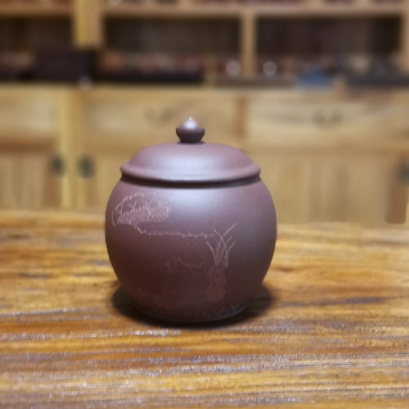 手工紫砂茶葉罐龍蛋罐1.2斤