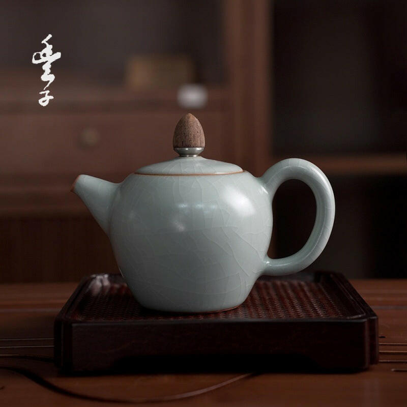 豐子汝窯茶壺美人肩壺190cc